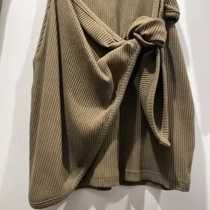 knee length dresses for ladies Donna Karan Women's V-Neck Long-Sleeve Wrap Dress - Cream main image 0